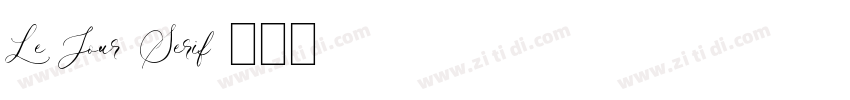 Le Jour Serif字体转换